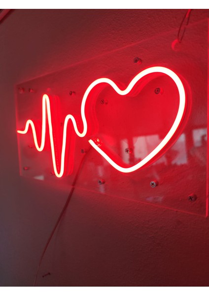 Kalp Ritim Neon Şekiller Işaret Neon LED Dekoratif Duvar Aydınlatması Neon Duvar Yazısı