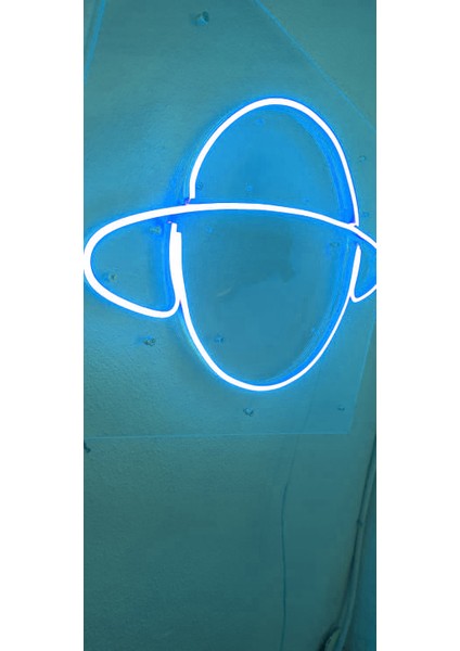 Satürn Neon Şekiller Işaret Neon LED Dekoratif Duvar Aydınlatması Neon Duvar Yazısı