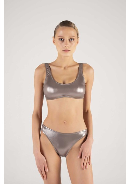 Atlet Parlak Haki Bikini Takımı