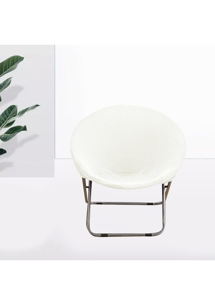 F Fityle Jakarlı Kumaş Daire Sandalye Slipcover Streç Çıkarılabilir Ay Sandalye Kapak Beyaz (Yurt Dışından) fırsatları