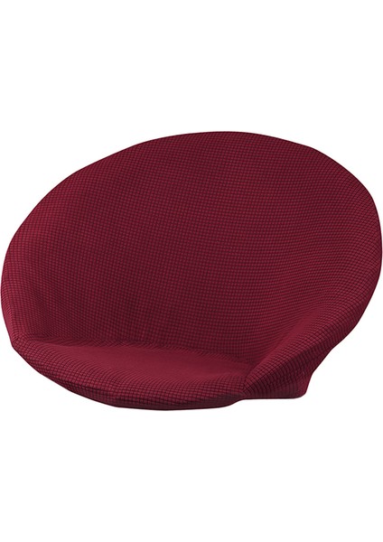F Fityle Süper Yumuşak Jakarlı Kumaş Daire Sandalye Slipcover Kaymaz Yüksek Streç Çıkarılabilir Polyester Ay Sandalye Kapak Yetişkinler Için Mobilya Koruma Yıkanabilir - Şarap Kırmızı (Yurt Dışından)