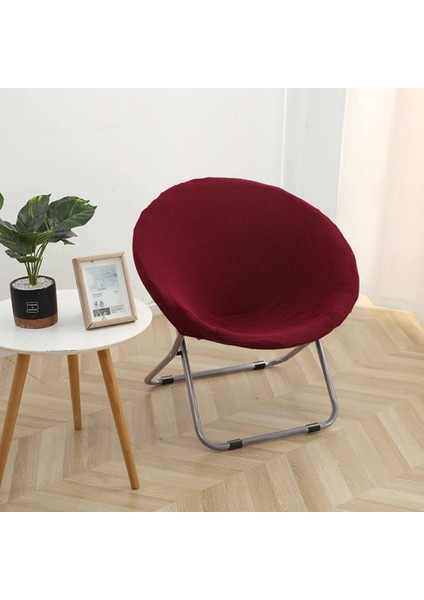 F Fityle Süper Yumuşak Jakarlı Kumaş Daire Sandalye Slipcover Kaymaz Yüksek Streç Çıkarılabilir Polyester Ay Sandalye Kapak Yetişkinler Için Mobilya Koruma Yıkanabilir - Şarap Kırmızı (Yurt Dışından) modelleri