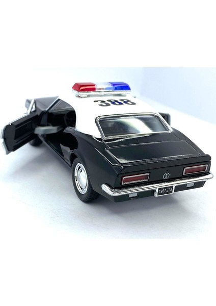 Oyuncak Model Araba Chevrolet Camaro Z-28 Polis Çek Bırak (13CM) indirimleri