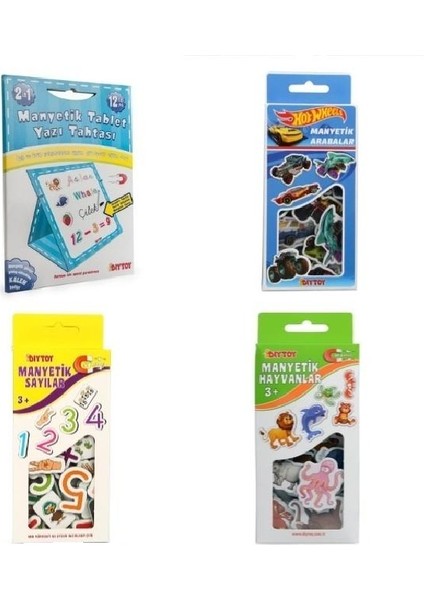 Diytoy Manyetik Eğitim Seti (Yazı Tahtası-Sayılar-Arabalar-Hayvanlar)