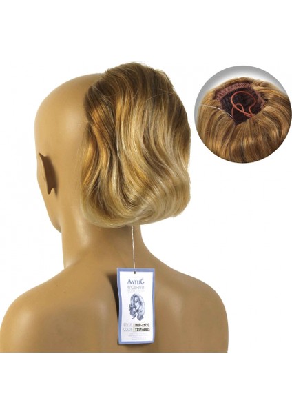Sarı Ombre Kısa Düz Topuz KUYRUK-RKP2177C-T27.144.613