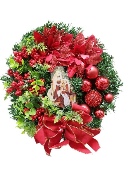 Noel Kapı Çelenk 40 cm (Yurt Dışından)