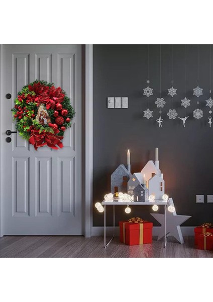 Noel Kapı Çelenk 40 cm (Yurt Dışından) indirimleri