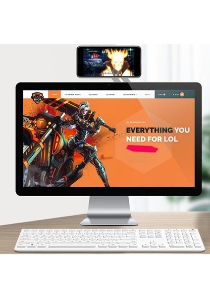 Mıknatıslı Bilgisayar Ekran Telefon Tutucu Monitör Stand