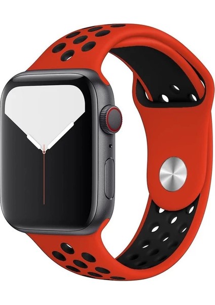 Seri 7 6 5 4 3 2 Se 42MM / 44MM / 45MM Delikli Spor Silikon Kordon