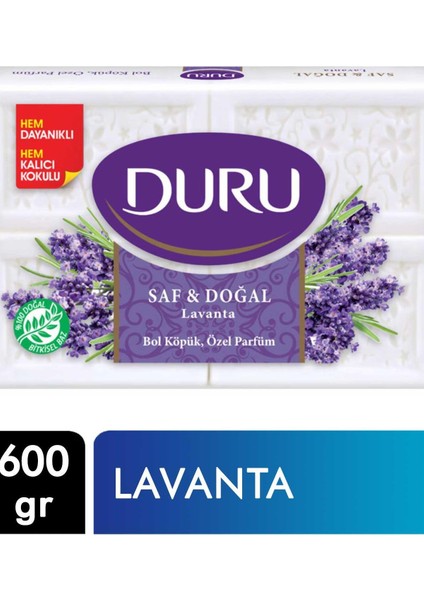 Duru Kalıp Sabun Saf&doğal 150 G x 4'lü Paket Lavanta 8690506393670 Banyo Sabunu
