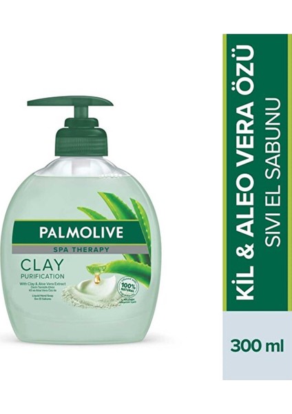 Palmolive Spa Therapy Clay Purification Kil ve Aloe Vera Özü Sıvı El Sabunu 300 ml