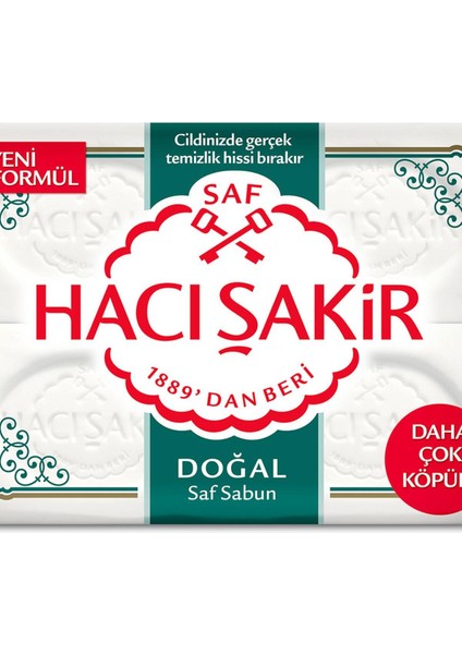 Hacı Şakir Doğal Beyaz Kalıp Sabun 4X200 G Banyo Sabunu