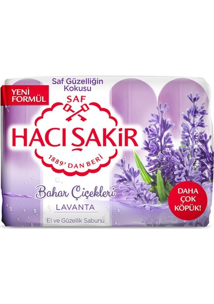 Hacı Şakir Bahar Çiçekleri Lavanta Güzellik Sabunu 4X70 G Banyo Sabunu