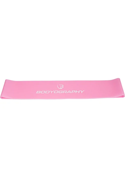 Body Band Direnç Lastiği Fitness Egzersiz Bandı Pembe Düşük - Orta Seviye Pilates Lastiği Mini Loop