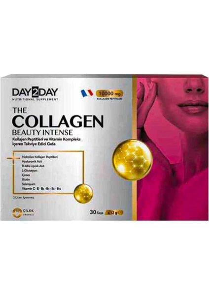 DAY2DAY Beauty Intense Collagen Çilek Aromalı 30 Şase