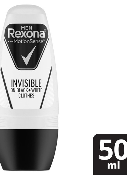 Rexona Men Invisible Black White Roll On 50 ml Parfüm