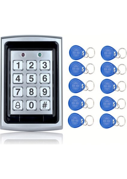 Metal Kapı Geçiş Rfid Şifreli Kartlı Işıklı Access Control 125...