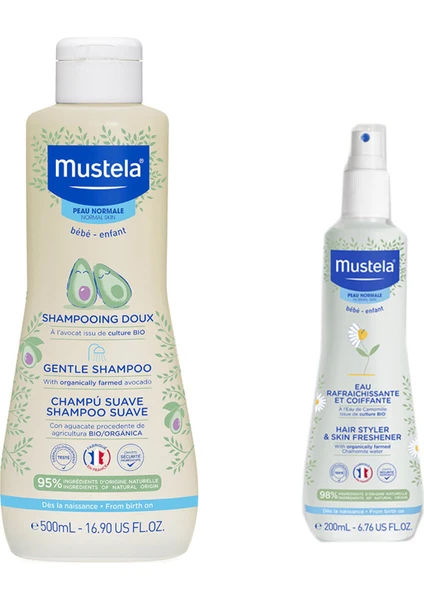 Banyo Seti Gentle Shampoo 500 ml & Mustela Skin Freshener 200 ml