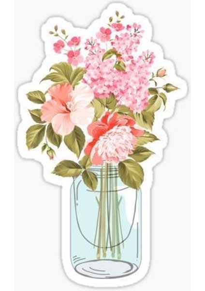 Zobarmarkt Çiçek Defter Ajanda Planner Laptop Sticker 7 cm