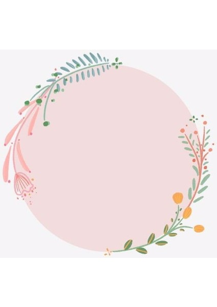 Zobarmarkt Çiçek Desenli 16 Adet Paketleme Sticker Seti 5 cm