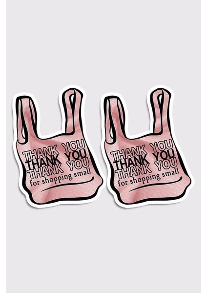 Zobarmarkt Teşekkürler Temalı 16 Adet Paketleme Sticker Seti 5 cm