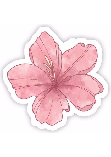 Zobarmarkt Pembe Çiçek Temalı Defter Ajanda Planner Laptop Sticker 5 cm