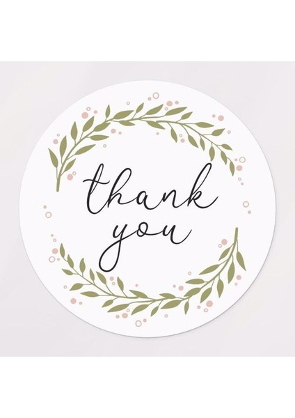 Zobarmarkt Teşekkürler Temalı 16 Adet Paketleme Sticker Seti 5 cm