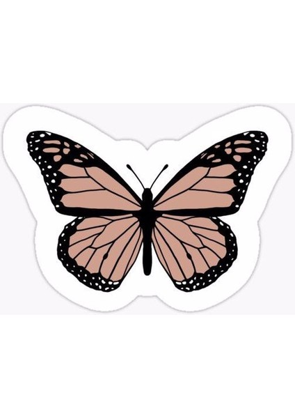 Zobarmarkt Kelebek Desenli Defter Ajanda Planner Laptop Sticker 5 cm