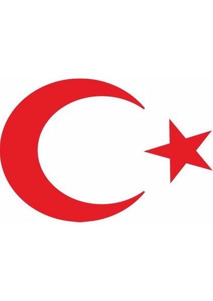 Zobarmarkt Türk Bayrağı Kırmızı Sticker 20 x 10 cm