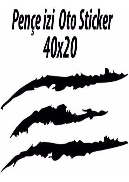 Zobarmarkt Pençe Izi Sticker 40 x 20 cm