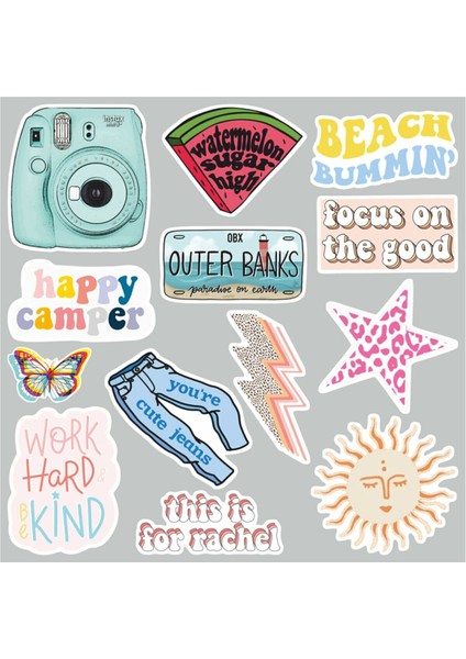 Good Vibes Temalı Laptop Notebook Tablet Sticker Set 9