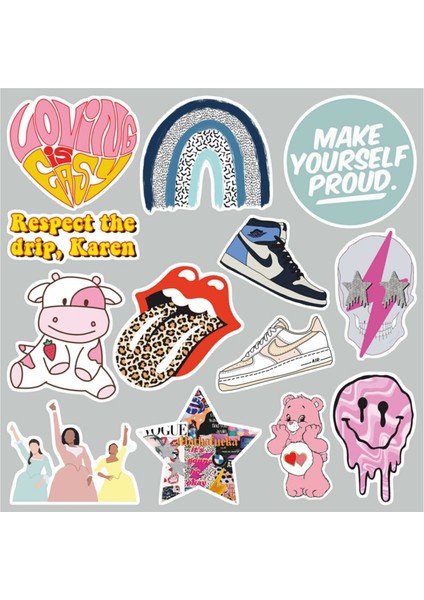 Good Vibes Temalı Laptop Notebook Tablet Sticker Set 5 Uyumlu