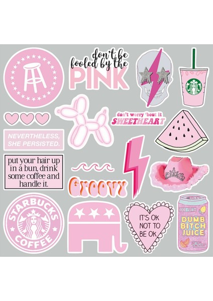 Vsco Pink Laptop Notebook Tablet Sticker Set 4