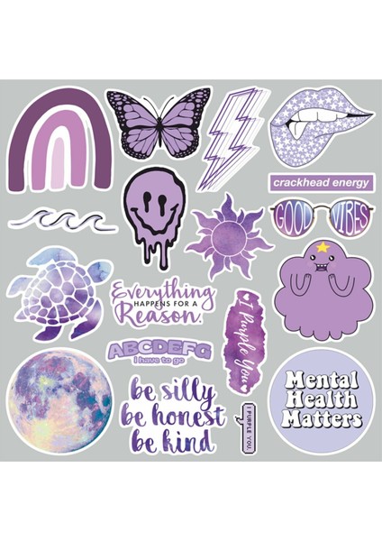 Vsco Purple Laptop Notebook Tablet Sticker Set 2