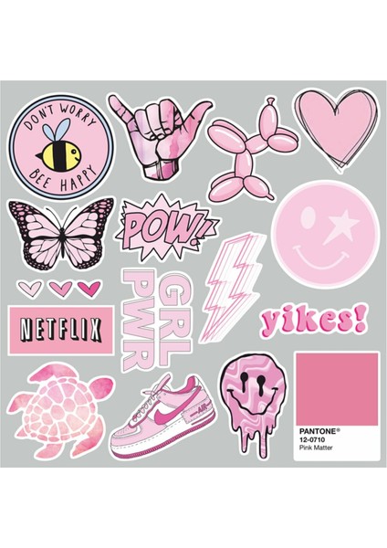 Vsco Pink Laptop Notebook Tablet Sticker Set 2