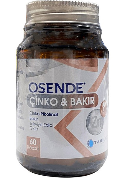 Çinko & Bakır 60 Kapsül