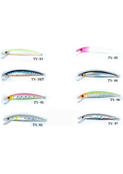 70MM 3,8gr Kurşun Arkası Rapala Maket Balık - Renk Kodları - Ty-97