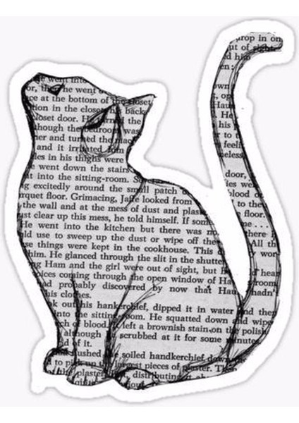 Zobarmarkt Kedi Temalı Defter Ajanda Planner Laptop Sticker, 7 cm