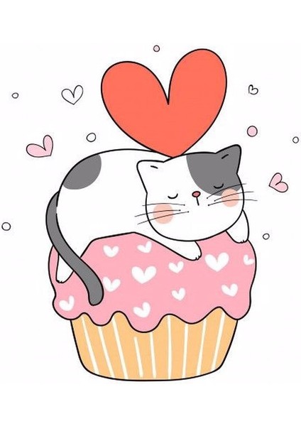 Zobarmarkt Kedi Temalı Defter Ajanda Planner Bullet Journal Laptop Sticker, 6 cm