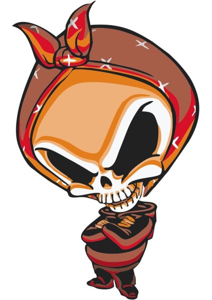 Şirin Kurukafa Kuru Kafa Sticker 00562 9X14 cm