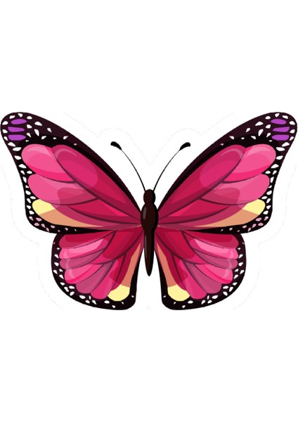 Kelebek Sticker - Mor