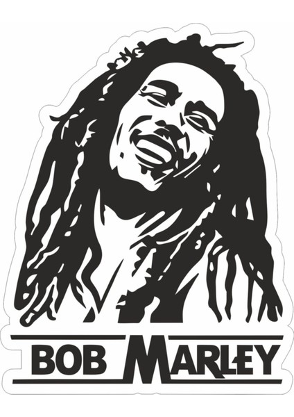Bob Marley Sticker Etiket 00798 12X10 cm