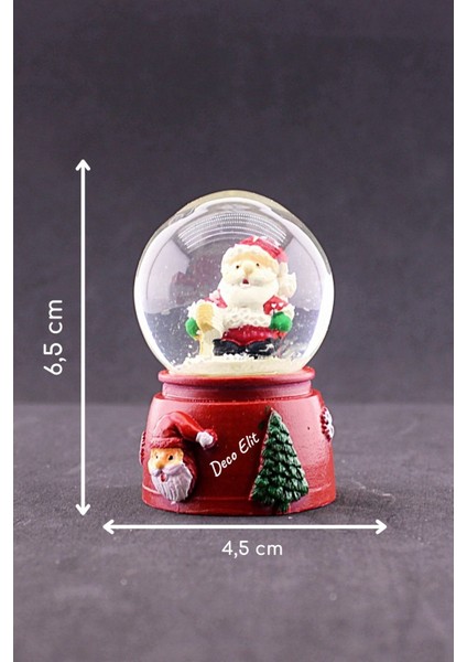 Dekoratif Yeni Yıl Noel Baba Yılbaşı Armağanı Yeni Yıl Noel Baba Temalı Mini Boy Işıklı Kar Küresi 6,5 cm fiyatları