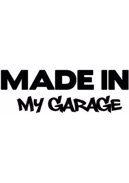 Zobarmarkt Made In Garage Sticker, 12 cm