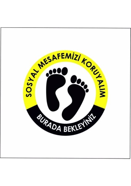 Sosyal Mesafe Sticker 20X20