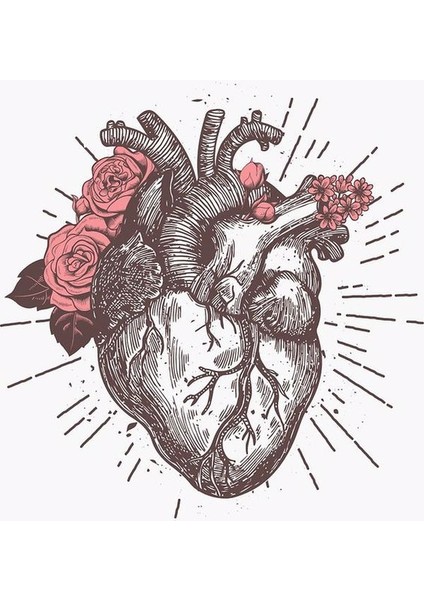 Zobarmarkt Kalp Temalı Sticker Defter Ajanda Planner Laptop Sticker, 5 cm