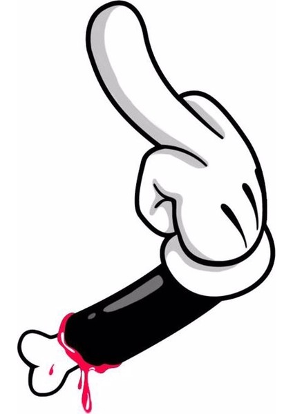 Zobarmarkt Orta Parmak Işareti Defter Ajanda Planner Laptop Sticker, 5 cm