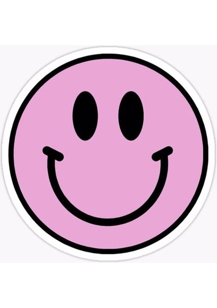 Zobarmarkt Mor Gülen Yüz Defter Ajanda Planner Laptop Sticker Seti, 5 cm