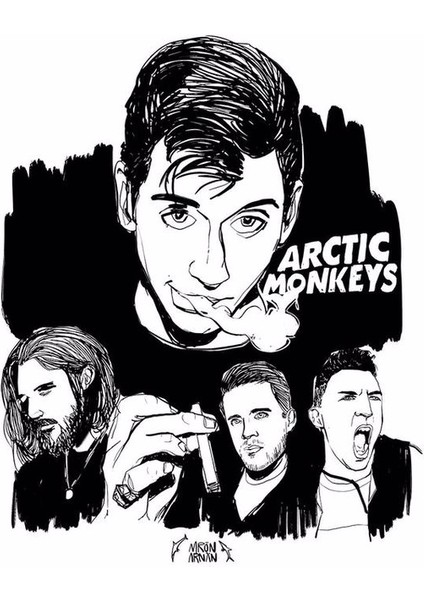 Zobarmarkt Arctic Monkeys Defter Ajanda Planner Laptop Sticker, 5 cm