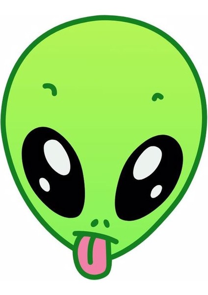 Zobarmarkt Yeşil Uzaylı Defter Ajanda Planner Laptop Sticker, 5 cm